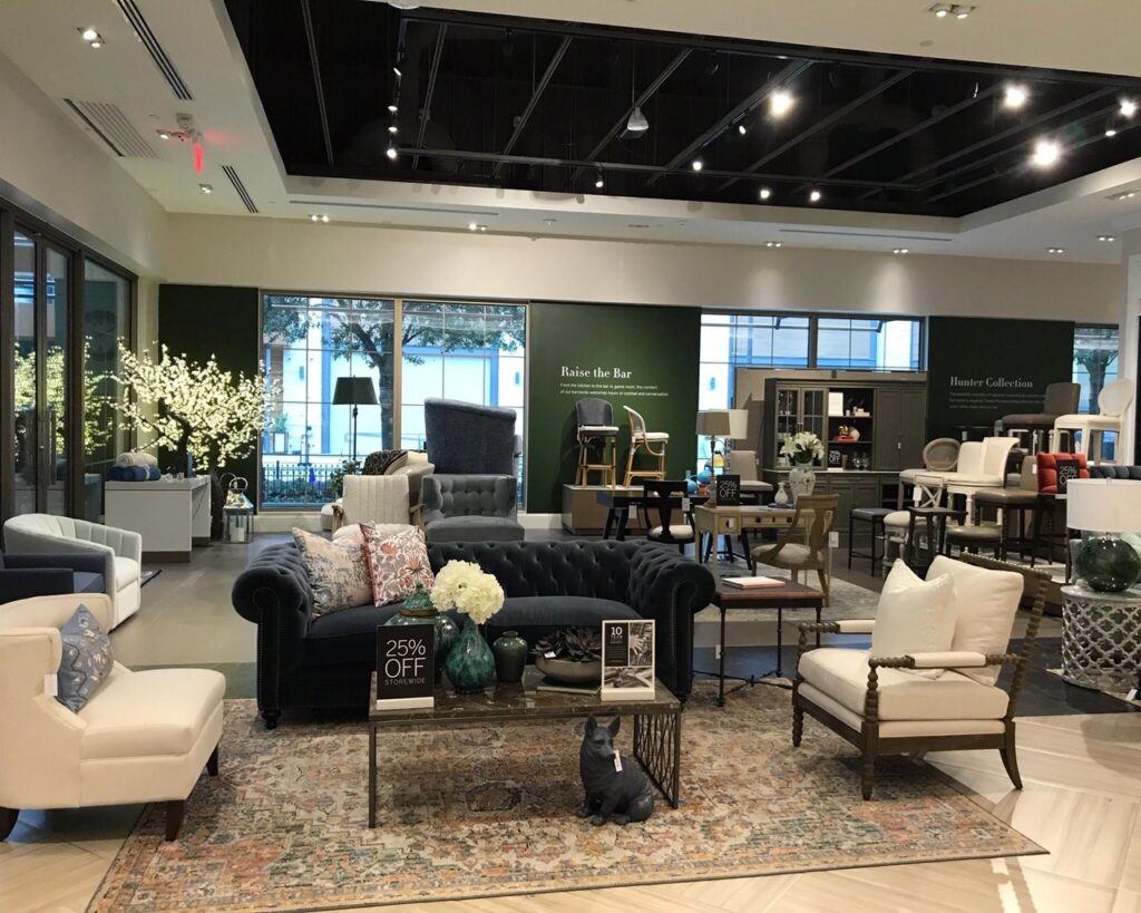 Interior of a furniture retail store