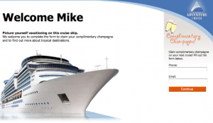 "Welcome Mike" website page screenshot