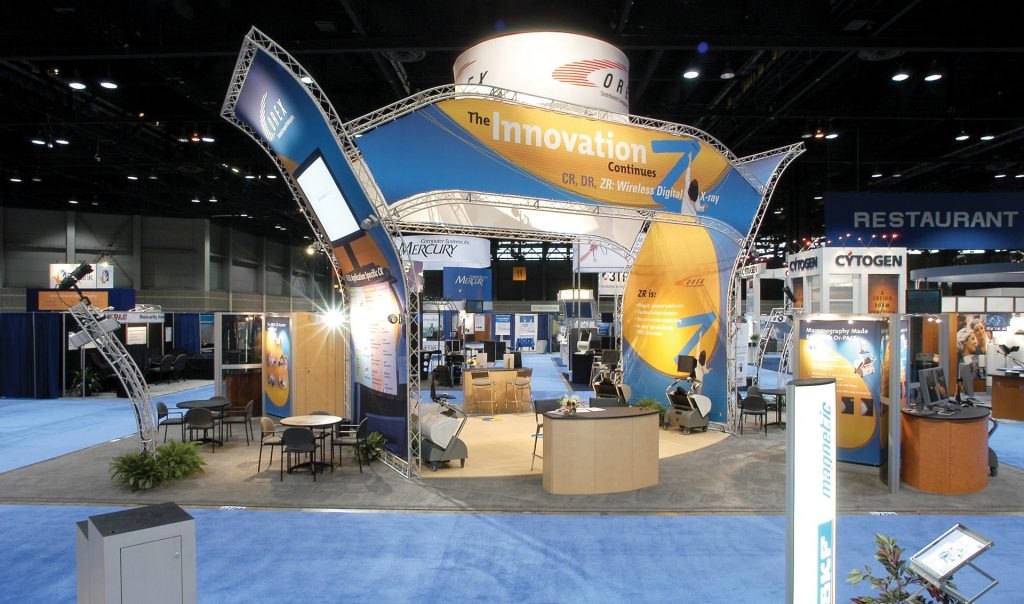"Orex the Innovation Continues" trade show booth