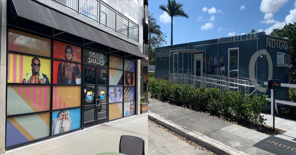 2 stores with signage