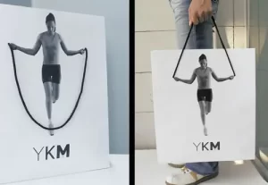 "YKM" shopping bag